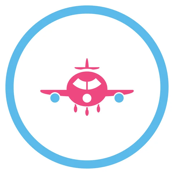 货运飞机圆角图标 — 图库照片
