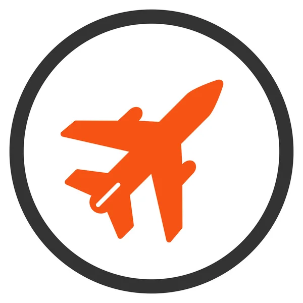 Avión redondeado icono — Foto de Stock