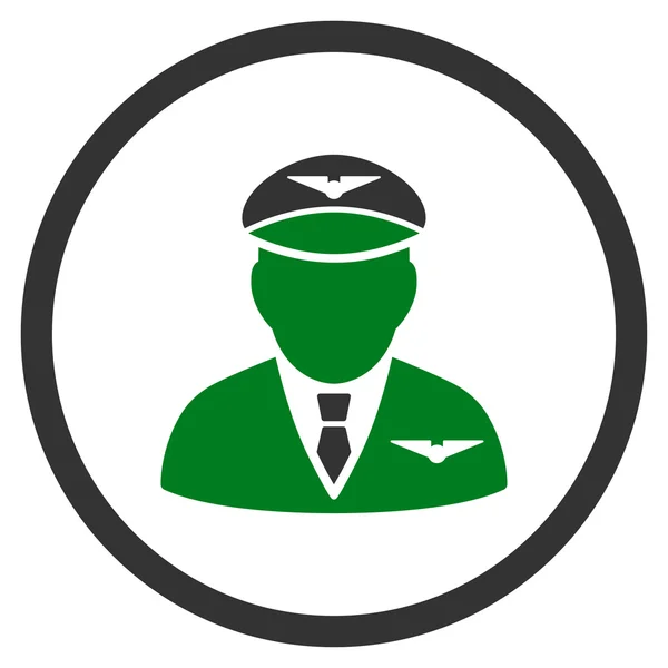 Pilot Circled Icon — Stock Photo, Image