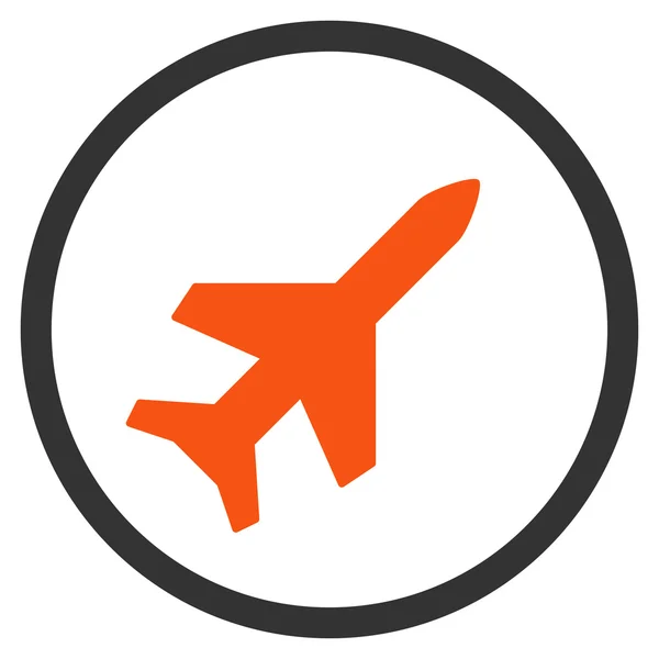Flygplanet rundade ikonen — Stockfoto