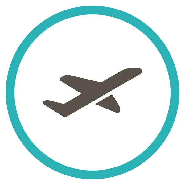 Airplane Takeoff Circled Icon — Stock Photo, Image