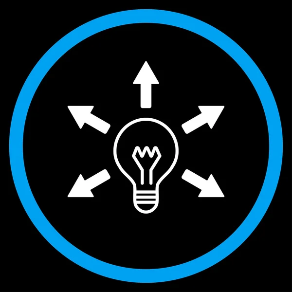 Light Idea Circled Icon — Stock Photo, Image