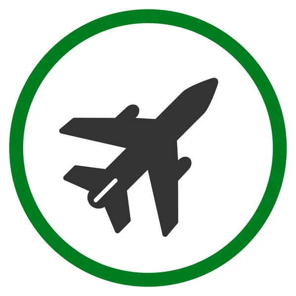 Airplane Circled Icon — Stock Photo, Image