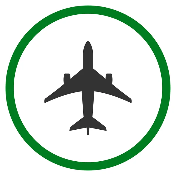 Jet Plane Rounded Icon — Stock Photo, Image