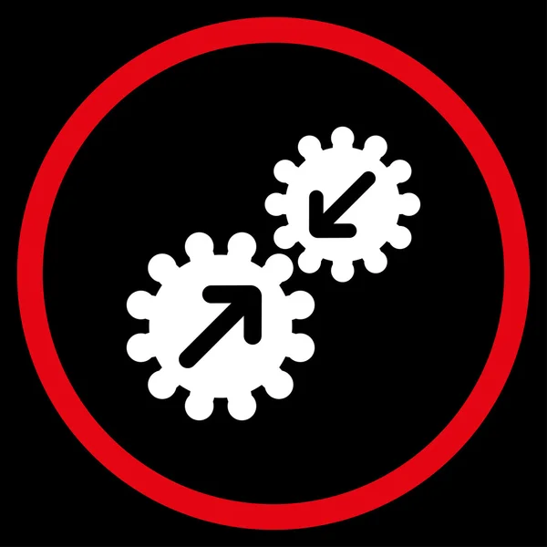 Gears integratie omcirkelde pictogram — Stockfoto