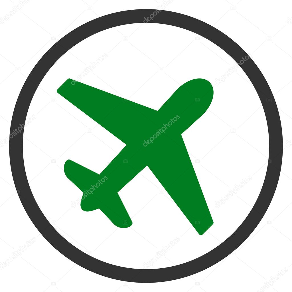 Airplane Circled Icon