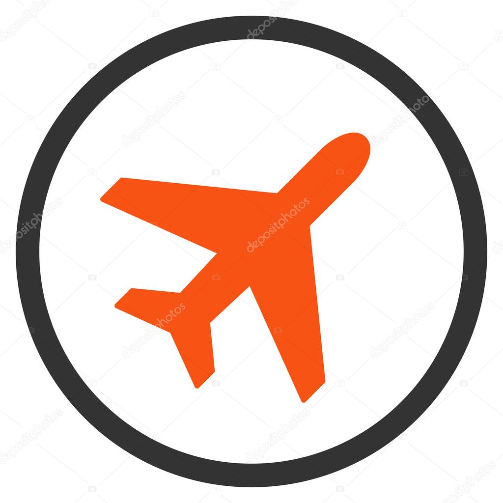 Plane Circled Icon