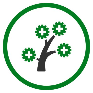 Tıbbi teknoloji ağaç çember simge