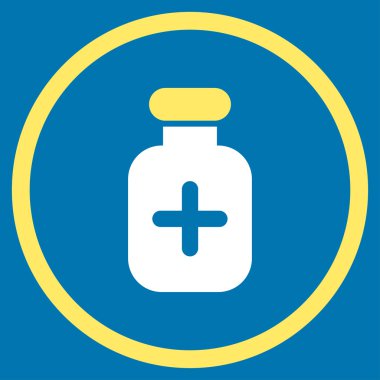 İlaç şişe çember simge