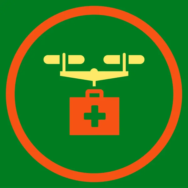 Drugs Drone verzending omcirkelde pictogram — Stockvector