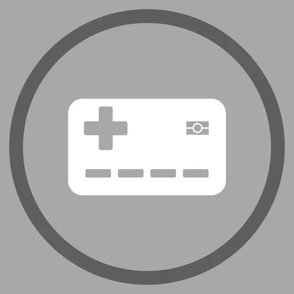 Carte d'assurance médicale Icône arrondie — Image vectorielle