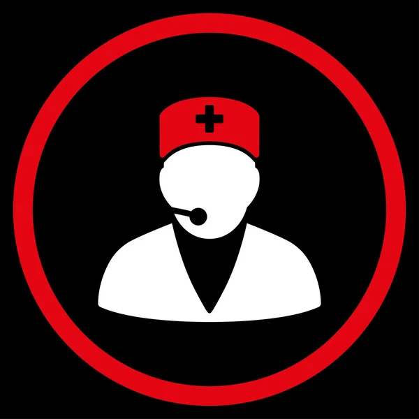 Medische Operator afgeronde pictogram — Stockvector