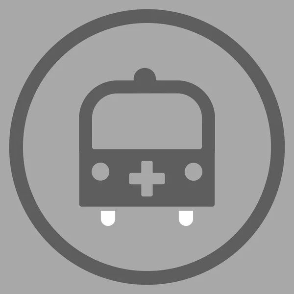 Icono redondeado autobús médico — Archivo Imágenes Vectoriales