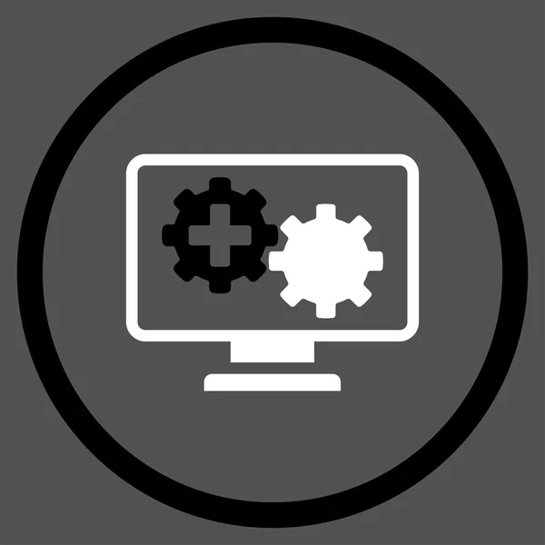 Medisch proces controle omcirkelde pictogram — Stockvector