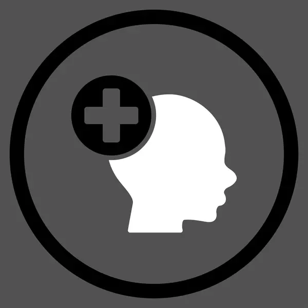 Head Treatment Circled Icon — Stock Vector