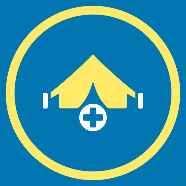 野战医院圆形的图标 — 图库矢量图片