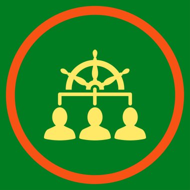 Personel yönetimi yuvarlak simgesini