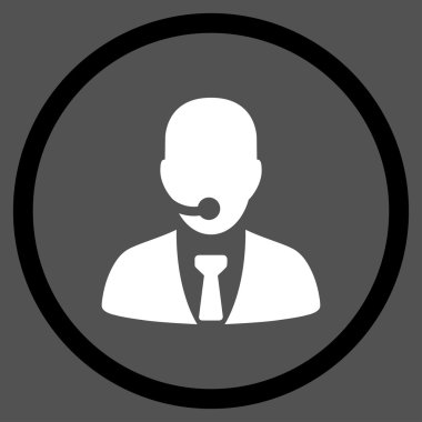 Çağrı merkezi Yöneticisi çember simge