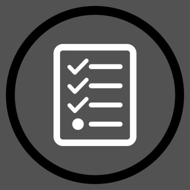 Denetim listesi yuvarlak simge