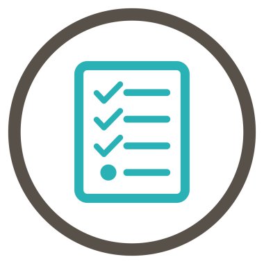 Denetim listesi çember simge