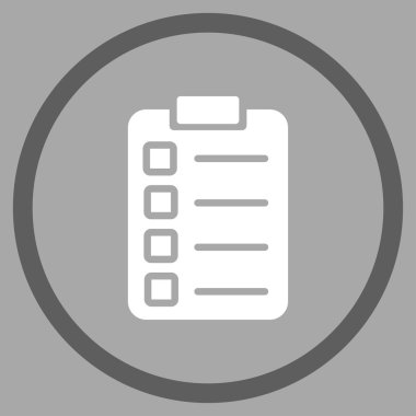 Test görev yuvarlak simgesi