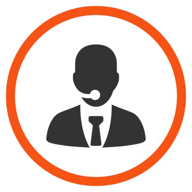 Çağrı merkezi Yöneticisi çember simge