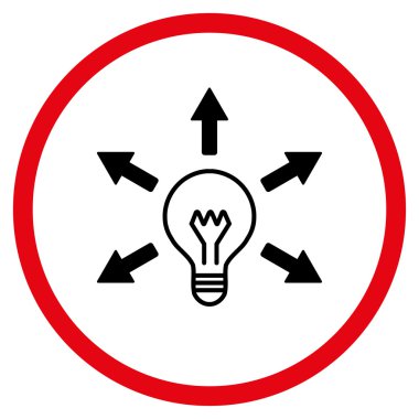 Işık fikir çember simge