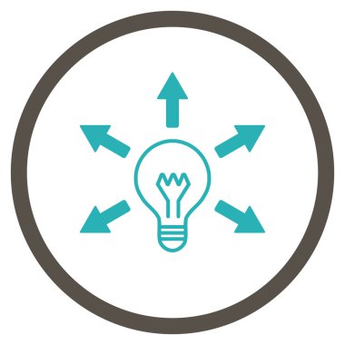 Işık fikir çember simge