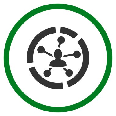 Bağlantılar diyagram simgesi daire