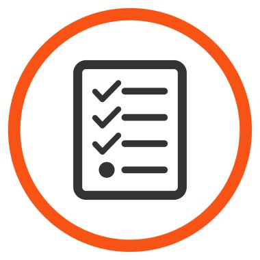 Denetim listesi yuvarlak simge