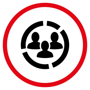 Demografi diyagramı yuvarlak simge