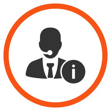 Resepsiyon yuvarlak simge yardım