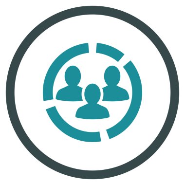 Demografi diyagramı yuvarlak simge