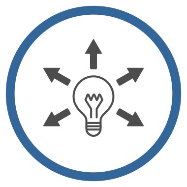 Işık fikir çember simge