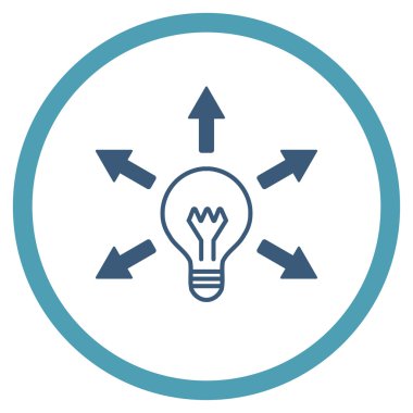 Işık fikir çember simge