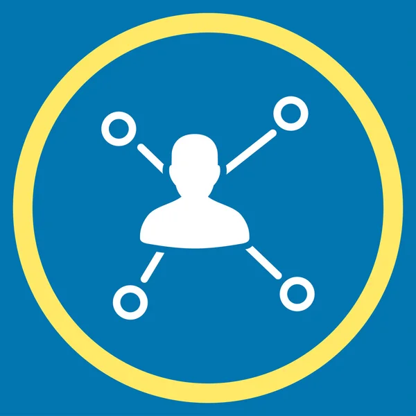 Ikony zaokrąglonych połączenia osoba — Zdjęcie stockowe
