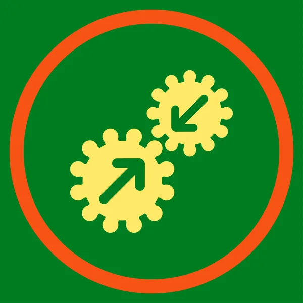 Gears integratie omcirkelde pictogram — Stockfoto