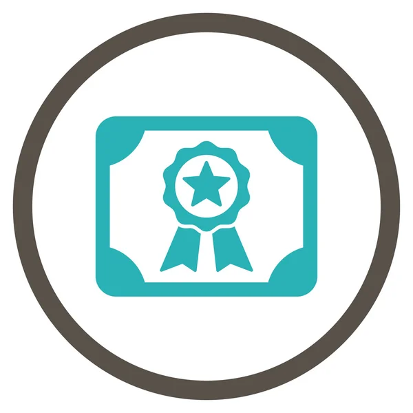 Certificate Circled Icon — Stock Photo, Image