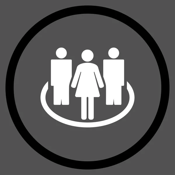 People Society Circled Icon — Stock Photo, Image