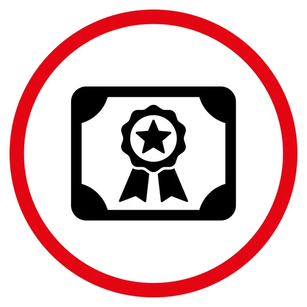 Zaokrąglone ikona certyfikat — Zdjęcie stockowe