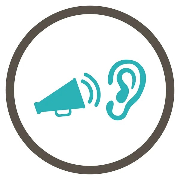 Listen Advertisement Circled Icon — Stock Photo, Image