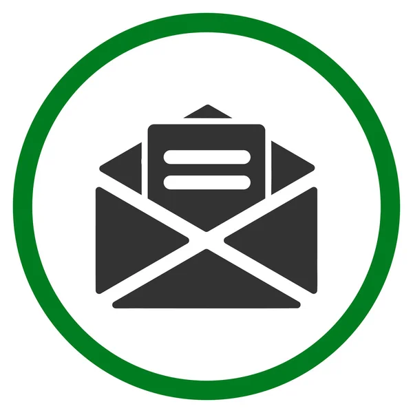 Open Mail Rounded Icon — Stock Photo, Image