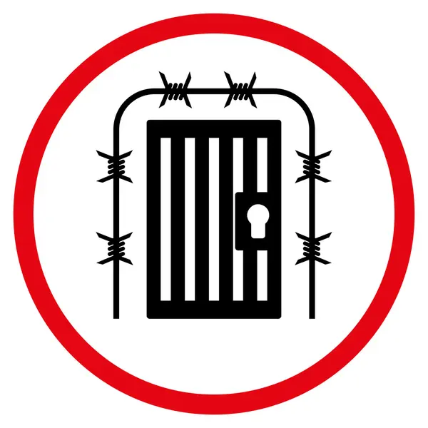 तुरुंगात प्रवेश परिपत्रक चिन्ह — स्टॉक फोटो, इमेज