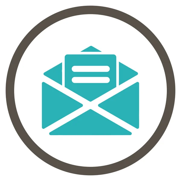 Open Mail Rounded Icon — Stock Photo, Image