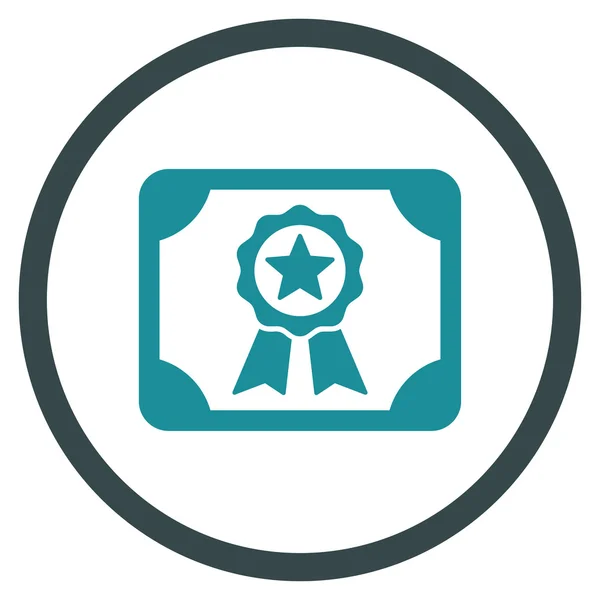 Certificado redondeado icono —  Fotos de Stock
