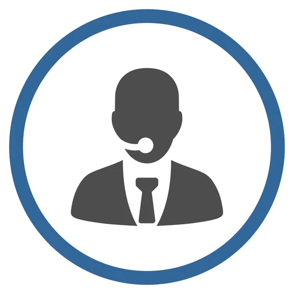 Call Center Manager Circled Icon — Stock Photo, Image