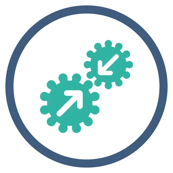 Gears integratie afgeronde pictogram — Stockfoto