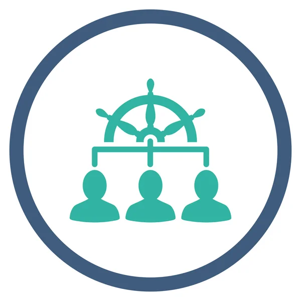 Круглая икона управления персоналом — стоковое фото