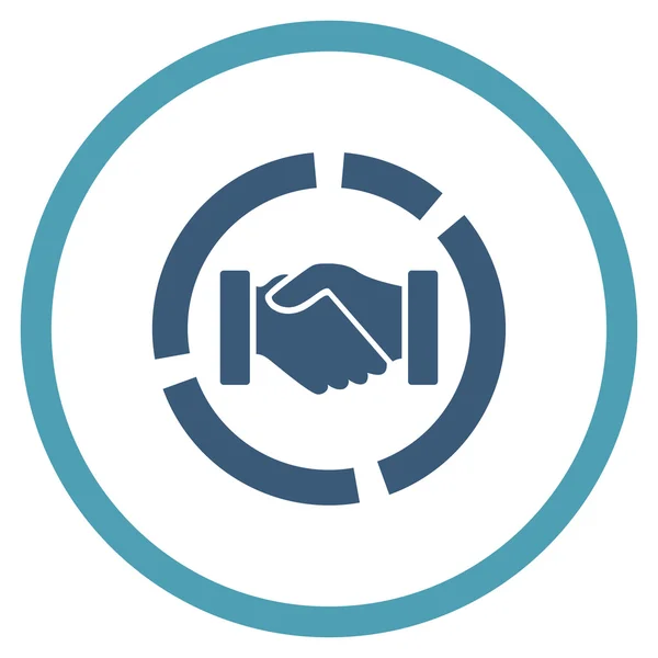 Handshake Diagram Circled Icon — Stock Photo, Image