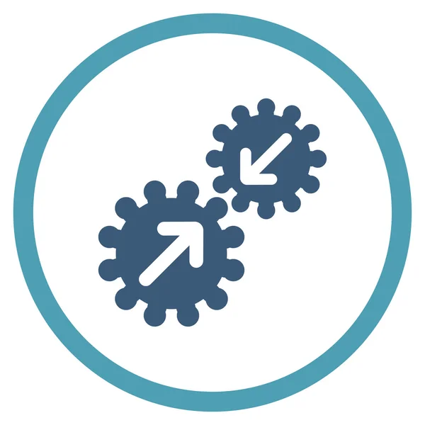 Gears integratie omcirkelde pictogram — Stockfoto